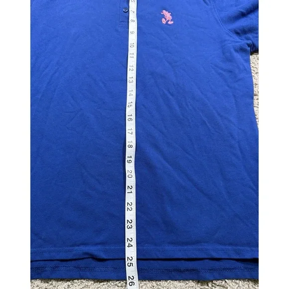 Disney Parks Women's Size Large Mickey Mouse Glitter Pink Short Sleeve Polo M/L - Picture 5 of 5